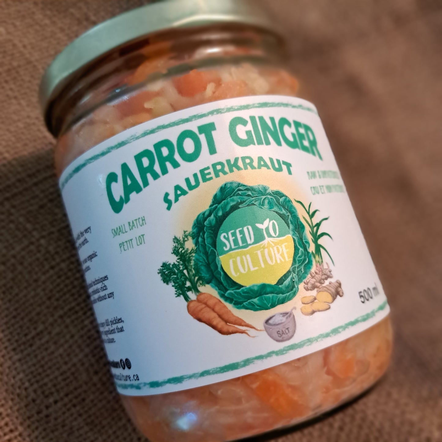 Carrot Ginger Sauerkraut - Lillooet, BC