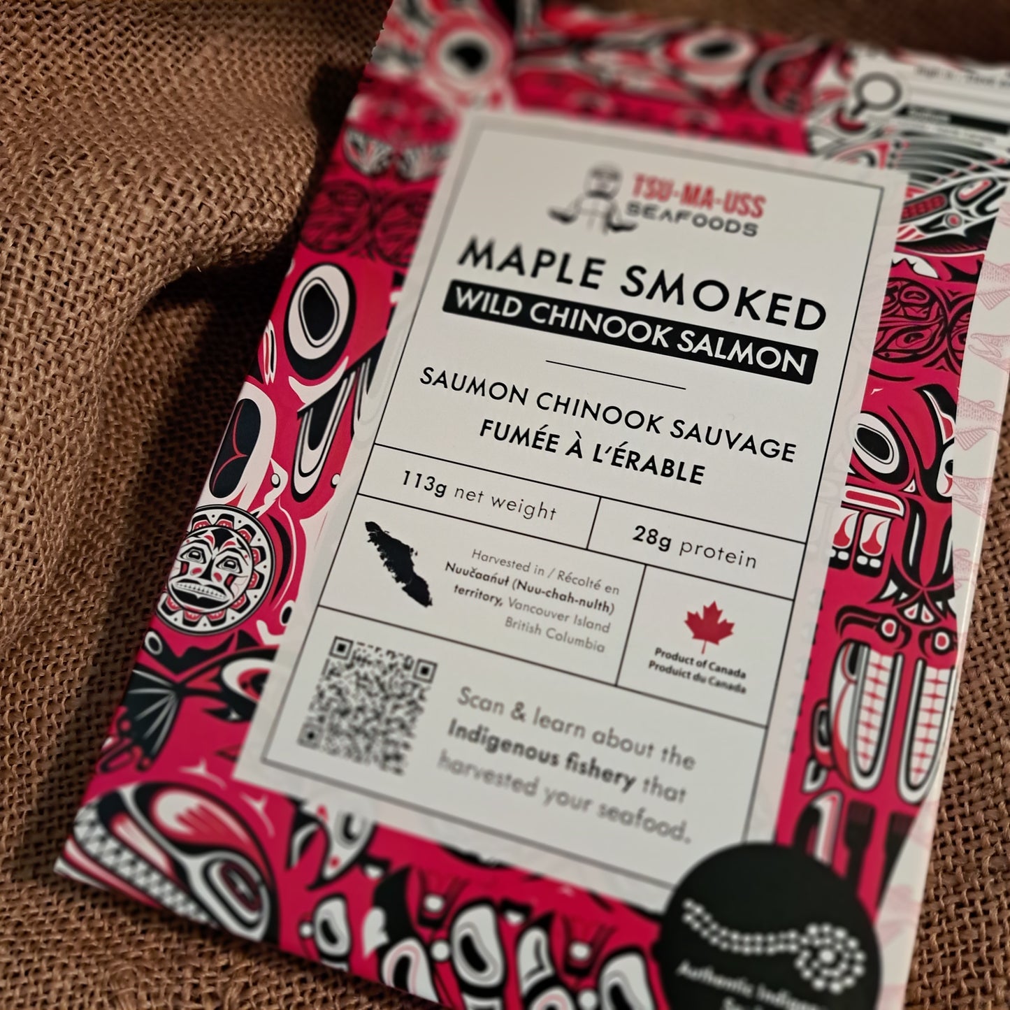 Chinook Maple smoked salmon 113g