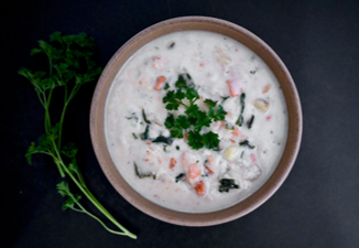 West Coast Chowder - Smoked Salmon & Beach Oyster